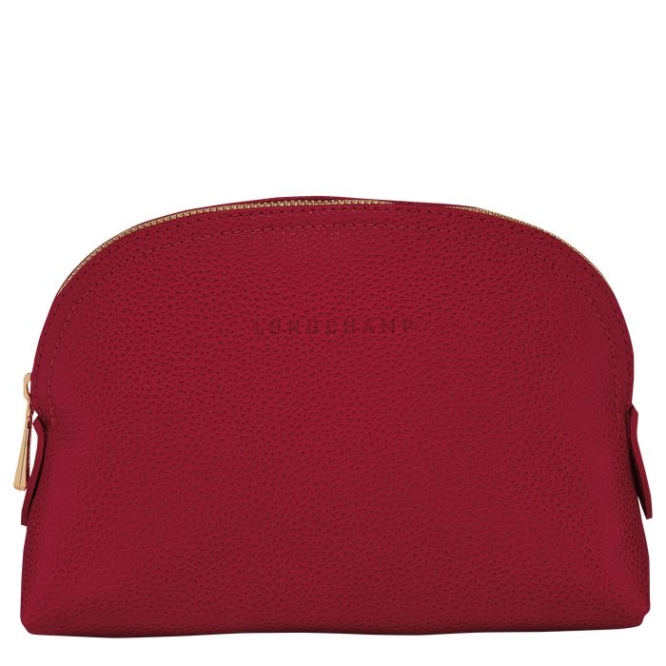 Men\'s Longchamp Le Foulonné Pouches & Cases Red | 54RHTKMIV