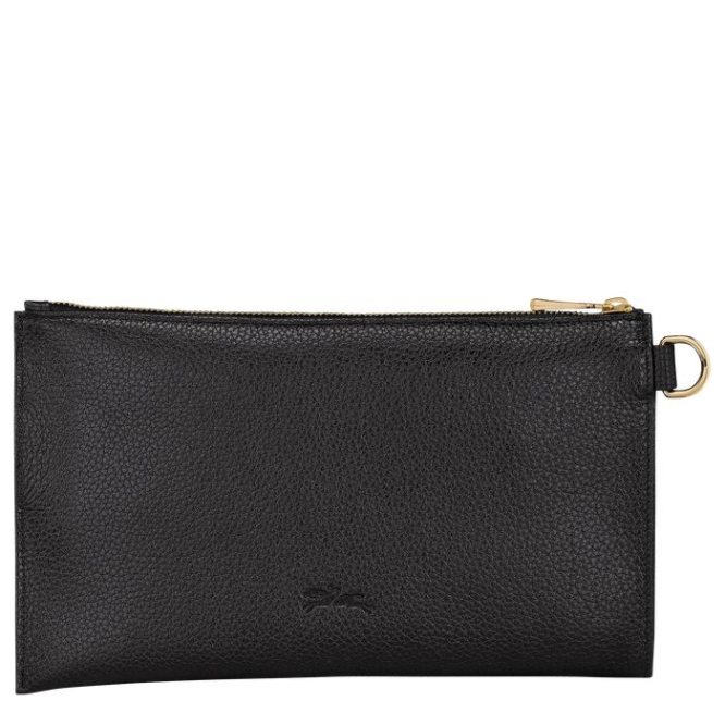 Men's Longchamp Le Foulonné Pouches & Cases Black | 59GJVHKPC