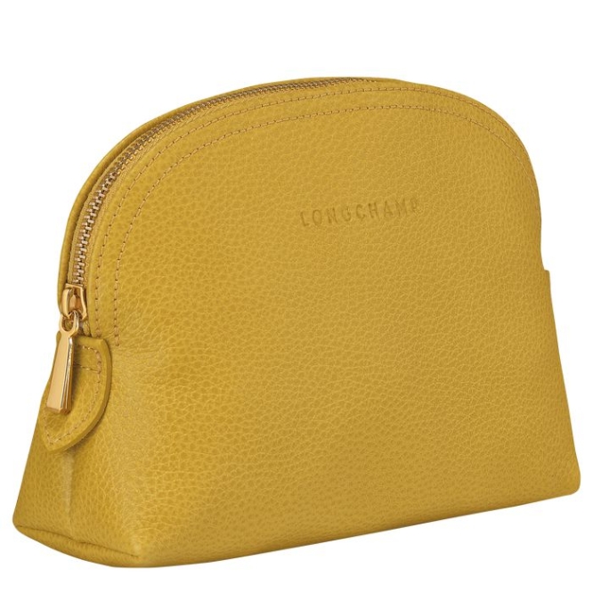 Men's Longchamp Le Foulonné Pouches & Cases Yellow | 69WGOBJAV