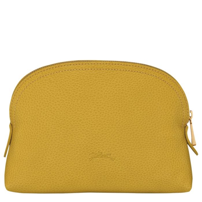 Men's Longchamp Le Foulonné Pouches & Cases Yellow | 69WGOBJAV