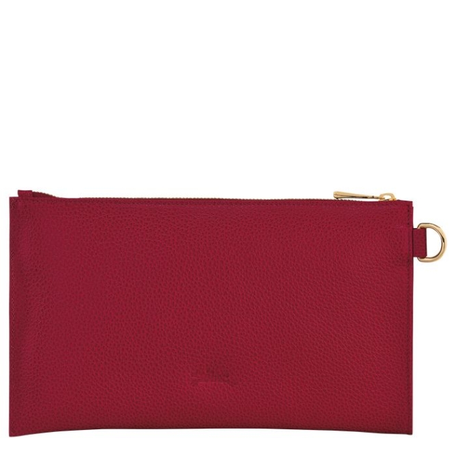 Men\'s Longchamp Le Foulonné Pouches & Cases Red | 73AGLEYPR