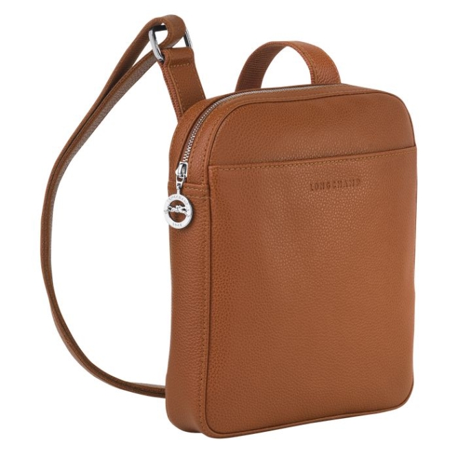 Men's Longchamp Le Foulonné S Crossbody Bags Brown | 60WMXTGHV