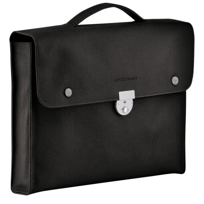 Men's Longchamp Le Foulonné S Document Holders Black | 08VILBYGZ