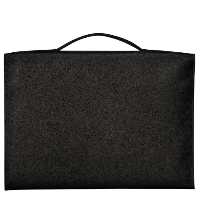 Men's Longchamp Le Foulonné S Document Holders Black | 08VILBYGZ