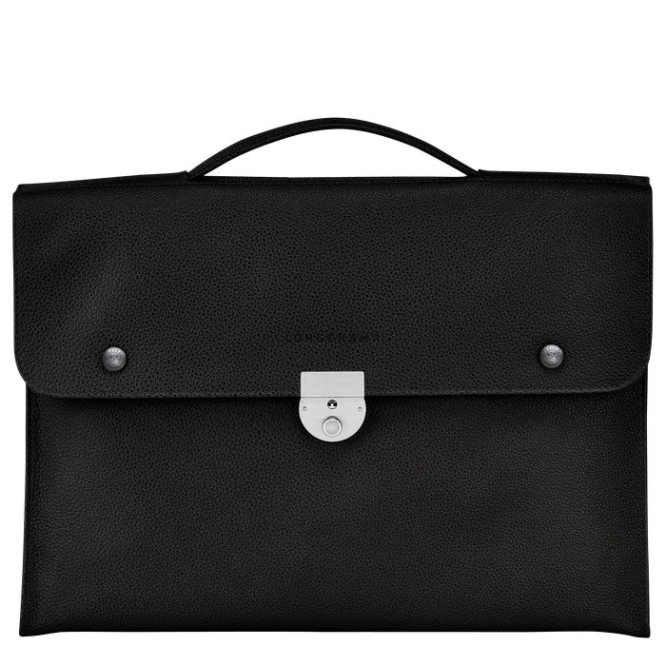 Men\'s Longchamp Le Foulonné S Document Holders Black | 08VILBYGZ