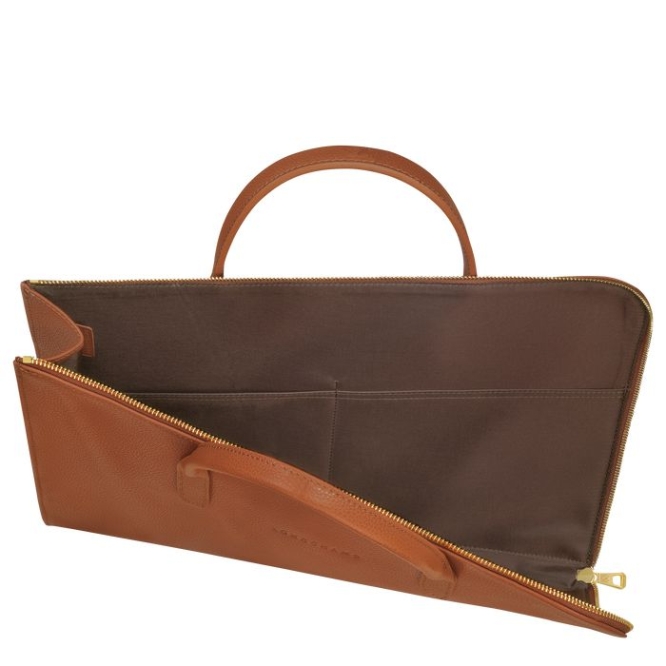 Men's Longchamp Le Foulonné S Document Holders Brown | 16EONTLJW