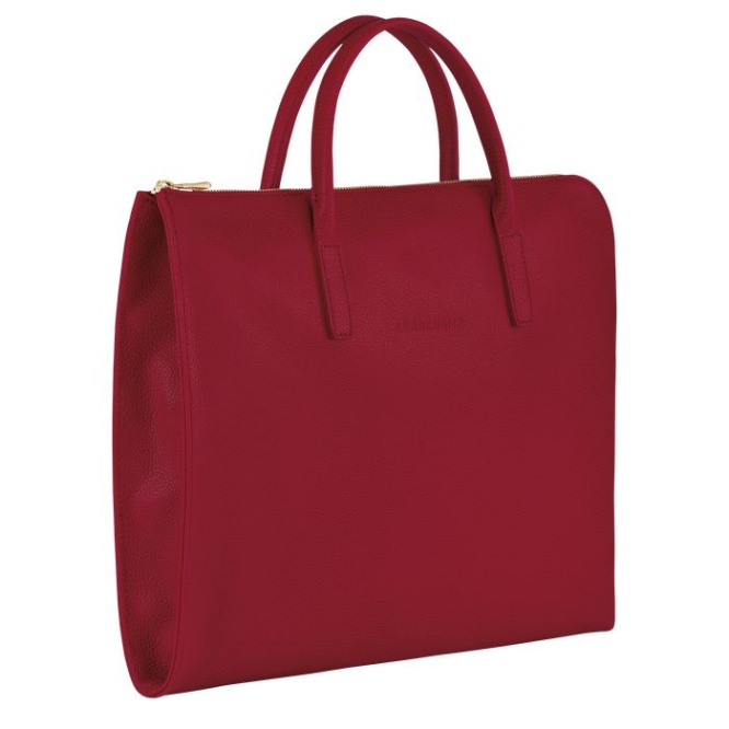 Men's Longchamp Le Foulonné S Document Holders Red | 24LHFZVOK