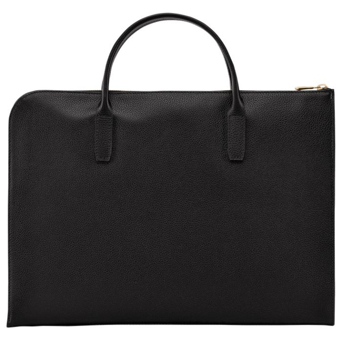 Men's Longchamp Le Foulonné S Document Holders Black | 37TMLAZFY