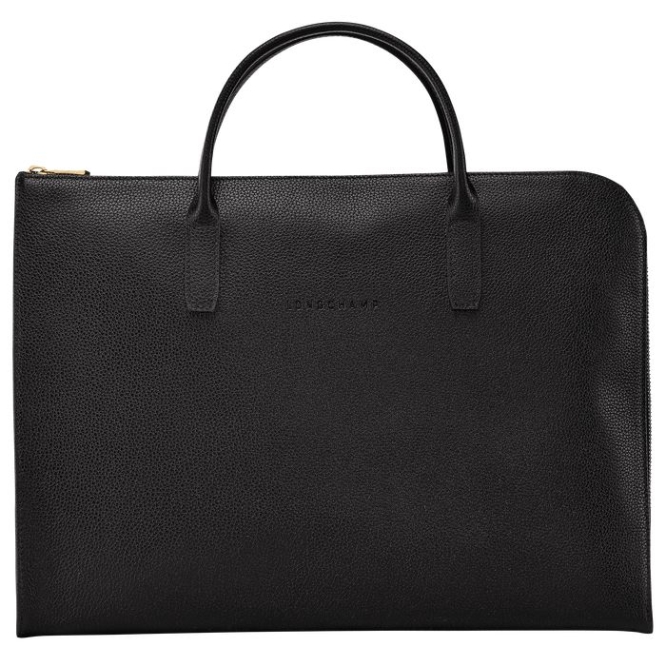 Men\'s Longchamp Le Foulonné S Document Holders Black | 37TMLAZFY