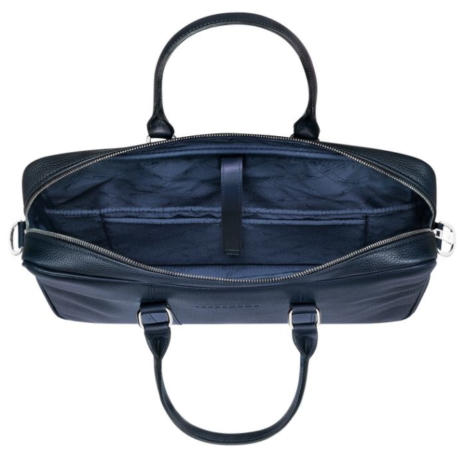 Men's Longchamp Le Foulonné S Document Holders Navy | 60YRWZHSM