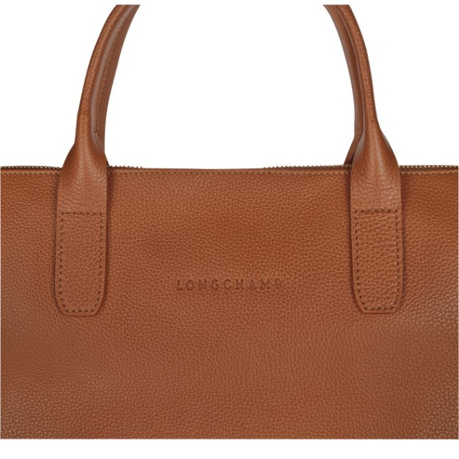 Men's Longchamp Le Foulonné S Document Holders Brown | 64RWHFELX