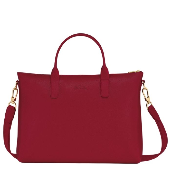 Men's Longchamp Le Foulonné S Document Holders Red | 65JKVHBWU