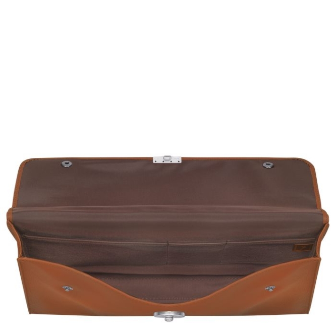 Men's Longchamp Le Foulonné S Document Holders Brown | 94GVCBWOZ