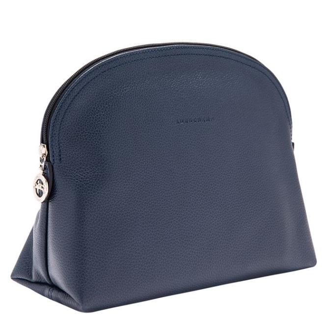 Men's Longchamp Le Foulonné Toiletry Bags Navy | 10SPAXYCW