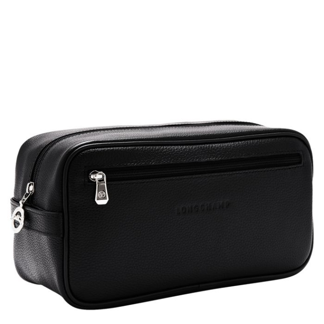 Men's Longchamp Le Foulonné Toiletry Bags Black | 31LXUIEBM