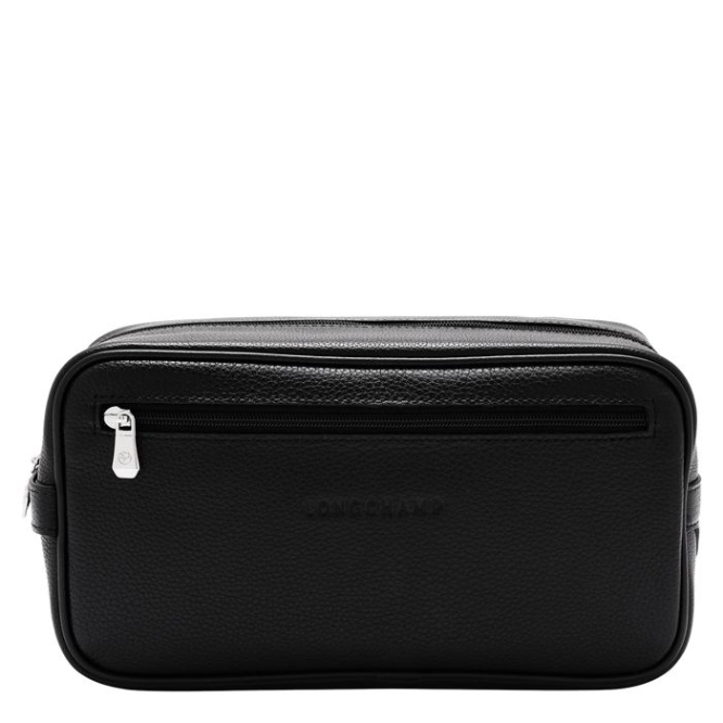 Men\'s Longchamp Le Foulonné Toiletry Bags Black | 31LXUIEBM