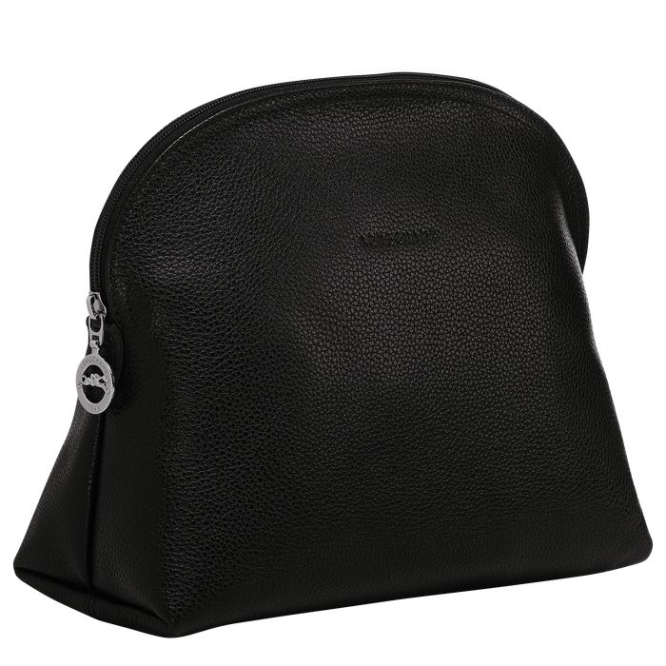 Men's Longchamp Le Foulonné Toiletry Bags Black | 56KESRVJD