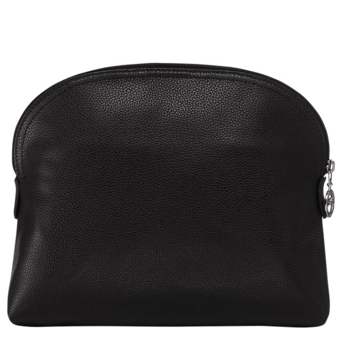 Men's Longchamp Le Foulonné Toiletry Bags Black | 56KESRVJD