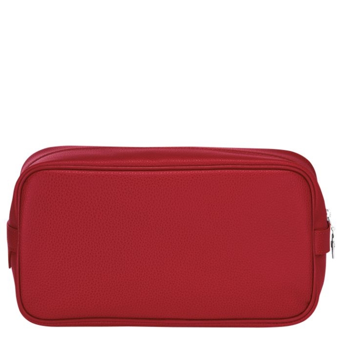 Men's Longchamp Le Foulonné Toiletry Bags Red | 89IDUBAZF