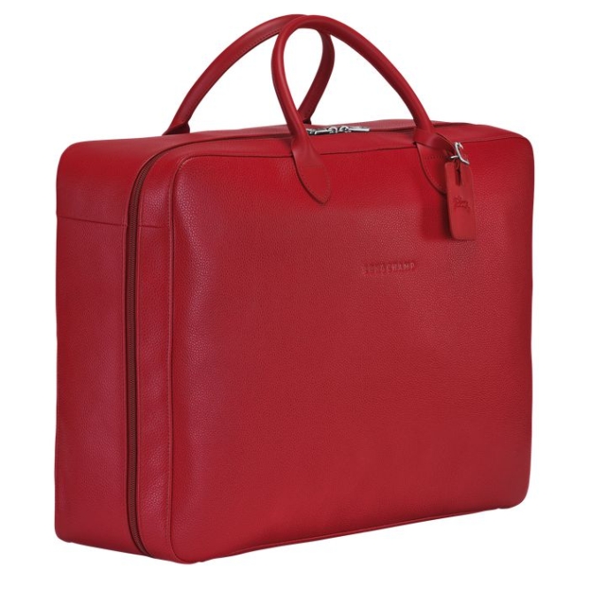 Men's Longchamp Le Foulonné Travel Bags Red | 91EJYCMRN