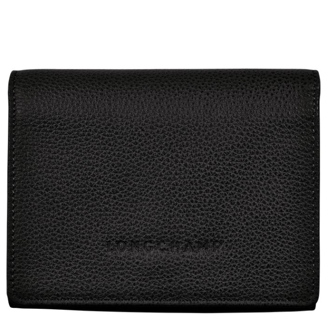 Men\'s Longchamp Le Foulonné Wallets Black | 70BGLCMAK