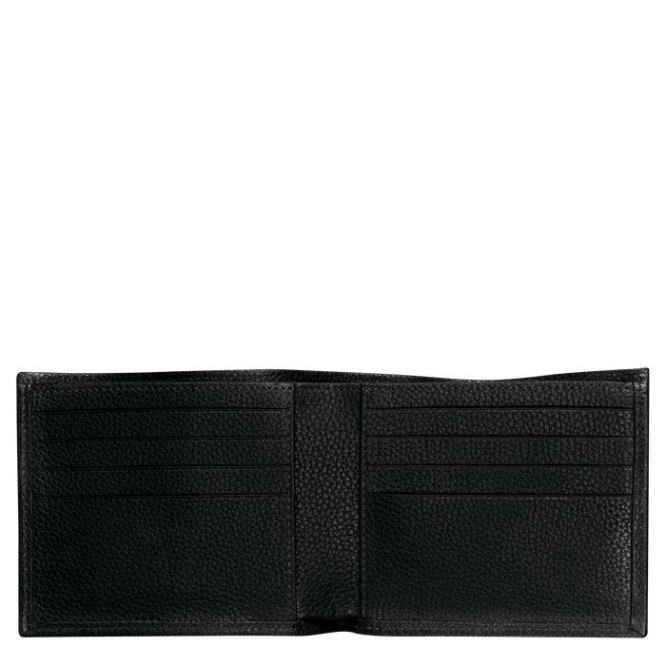 Men's Longchamp Le Foulonné Wallets Black | 95TCBNDOI