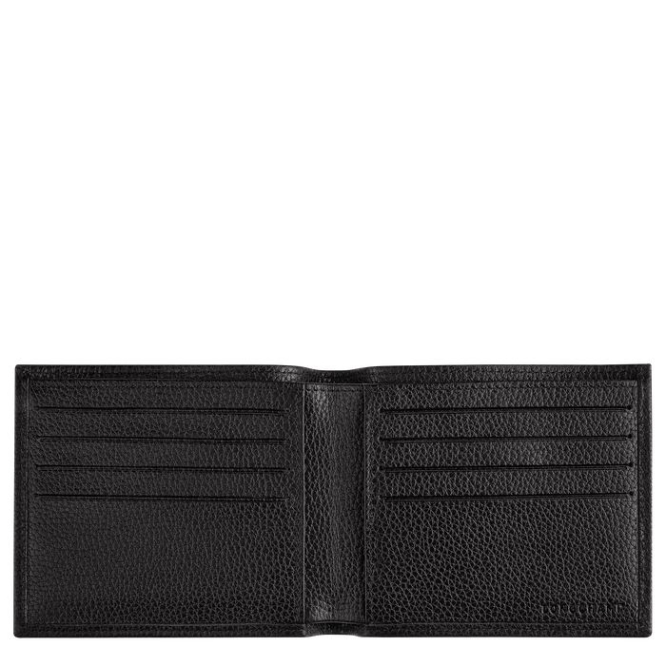 Men's Longchamp Le Foulonné Wallets Black | 95TCBNDOI