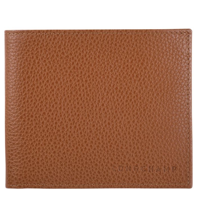 Men\'s Longchamp Le Foulonné Wallets Brown | 05ILFOHZA