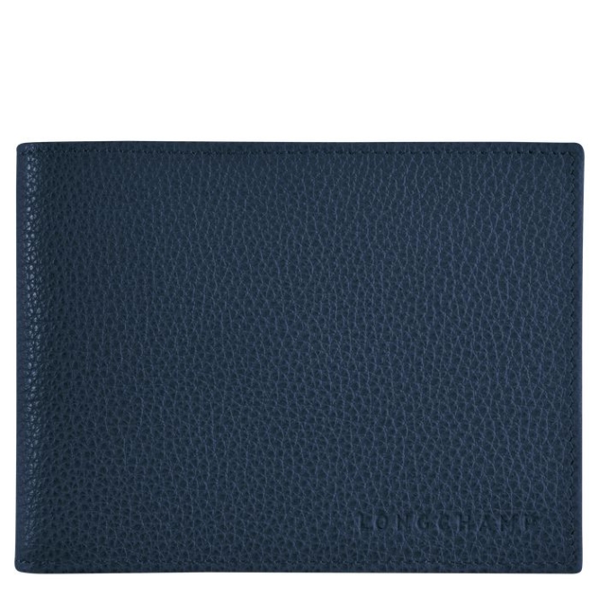 Men\'s Longchamp Le Foulonné Wallets Navy | 56NXPCZDA