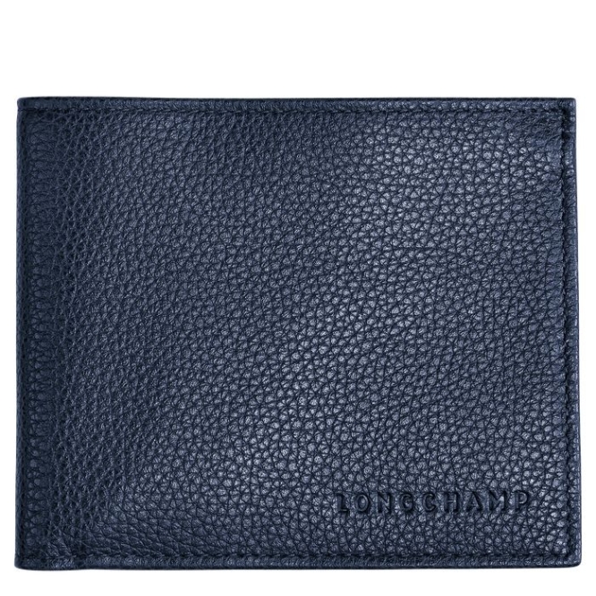 Men\'s Longchamp Le Foulonné Wallets Navy | 84ZVMSKDL