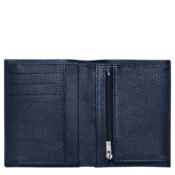 Men's Longchamp Le Foulonné Wallets Navy | 91LZHSOXB