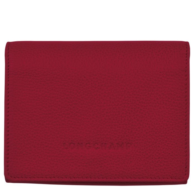 Men\'s Longchamp Le Foulonné Wallets Red | 70XLKEVDN