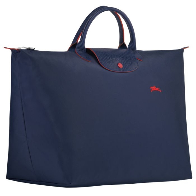 Men's Longchamp Le Pliage Club L Travel Bags Navy | 34KBYCZIL