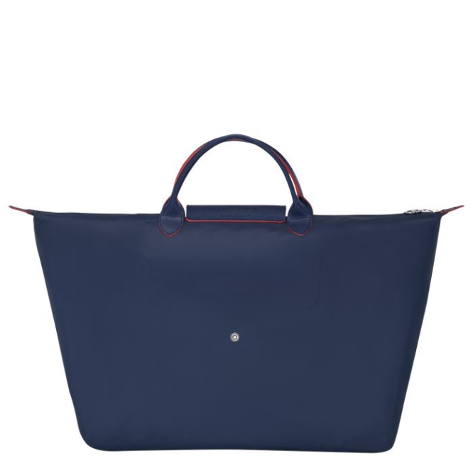 Men's Longchamp Le Pliage Club L Travel Bags Navy | 34KBYCZIL