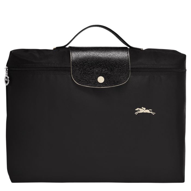 Men\'s Longchamp Le Pliage Club S Document Holders Black | 18ZJTYDVP