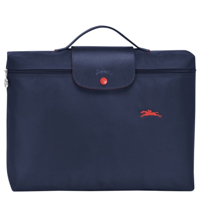 Men\'s Longchamp Le Pliage Club S Document Holders Navy | 51QKZXCEU