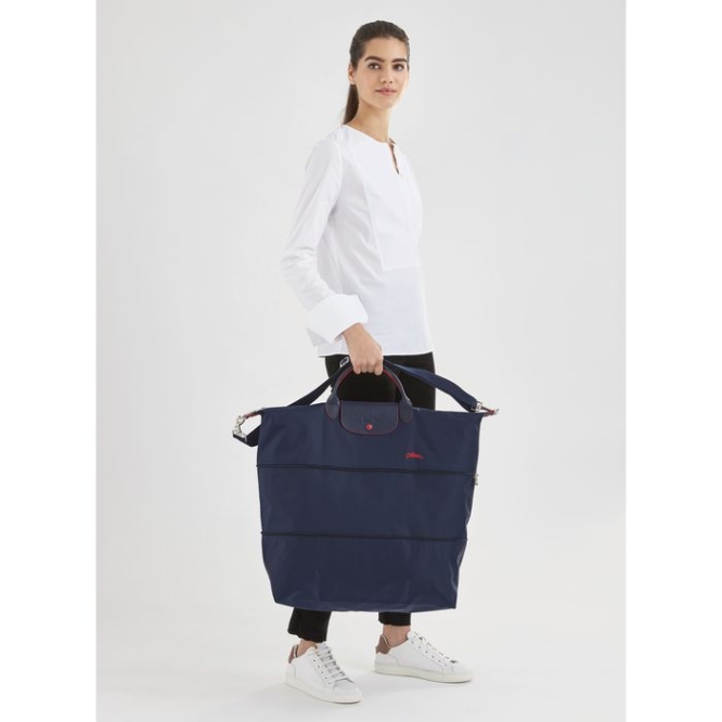 Men's Longchamp Le Pliage Club Travel Bags Navy | 09VRLOPJS