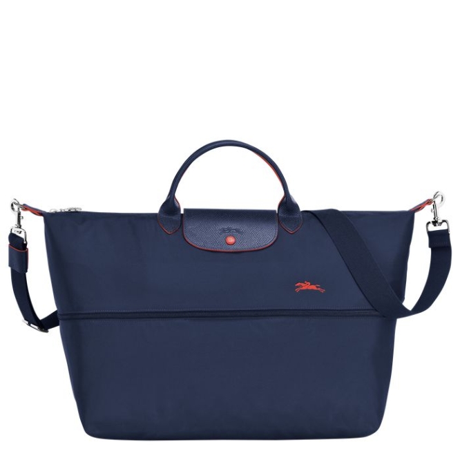 Men's Longchamp Le Pliage Club Travel Bags Navy | 09VRLOPJS