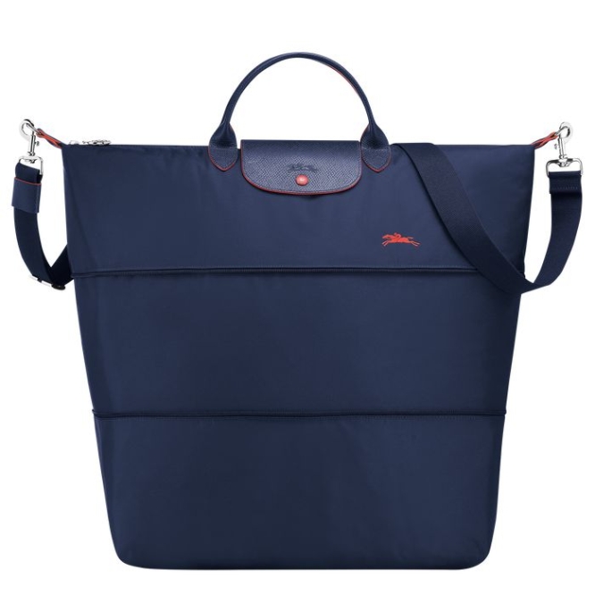 Men\'s Longchamp Le Pliage Club Travel Bags Navy | 09VRLOPJS