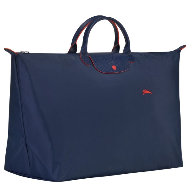 Men's Longchamp Le Pliage Club XL Travel Bags Navy | 68TOWAVRY