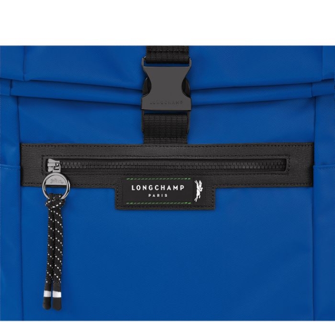 Men's Longchamp Le Pliage Energy Backpacks Blue | 39JNHIRCA