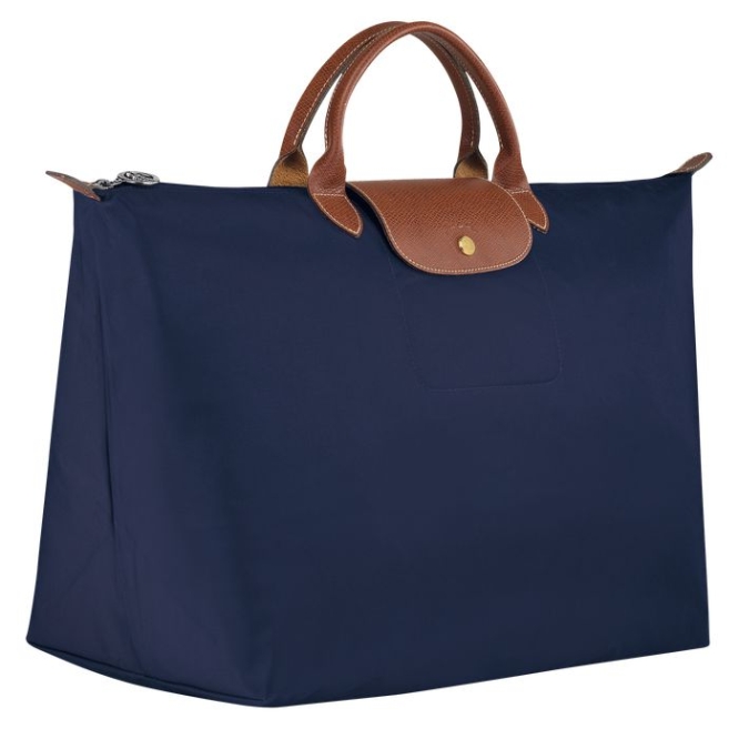 Men's Longchamp Le Pliage L Travel Bags Navy | 56EGAPXQK