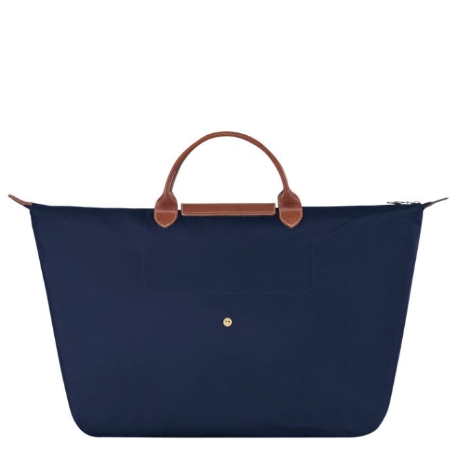 Men's Longchamp Le Pliage L Travel Bags Navy | 56EGAPXQK