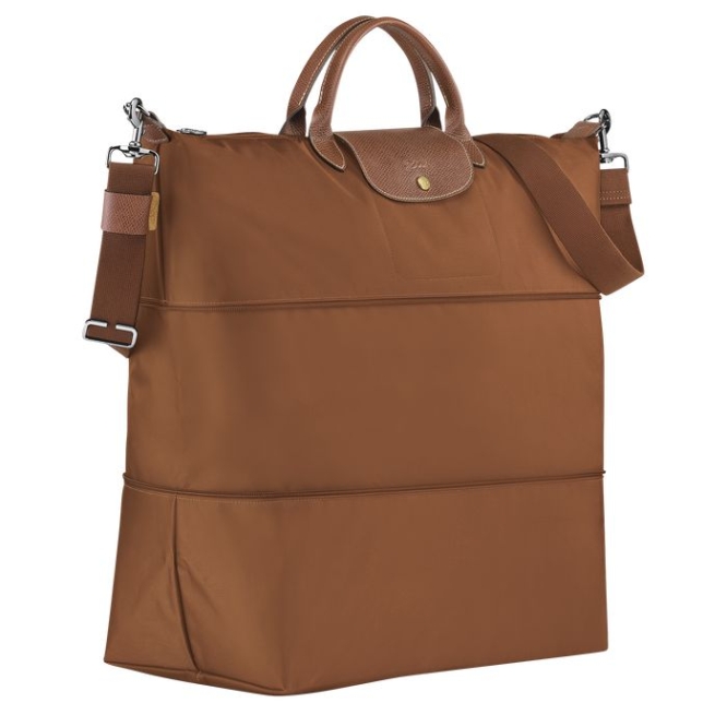 Men's Longchamp Le Pliage Travel Bags Brown | 70OUBYWLS