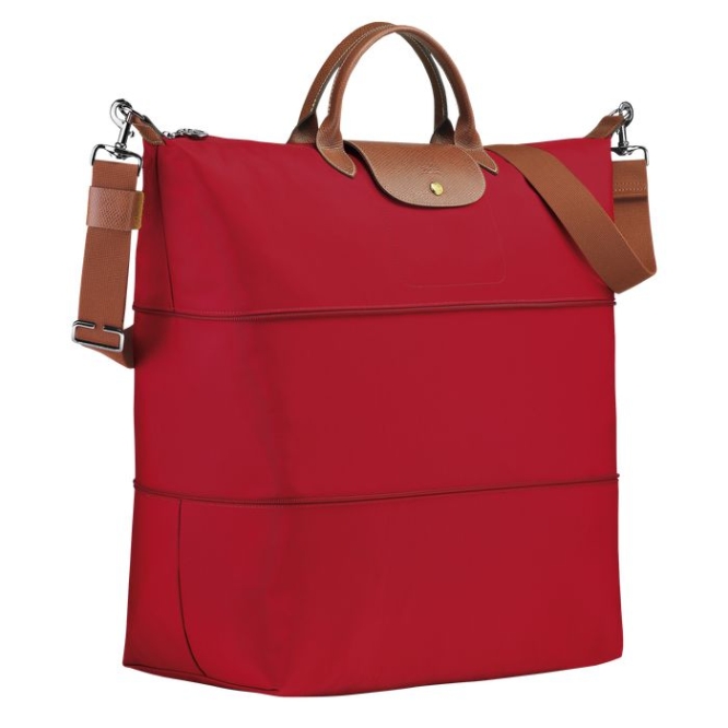 Men's Longchamp Le Pliage Travel Bags Red | 58LVXRSHQ