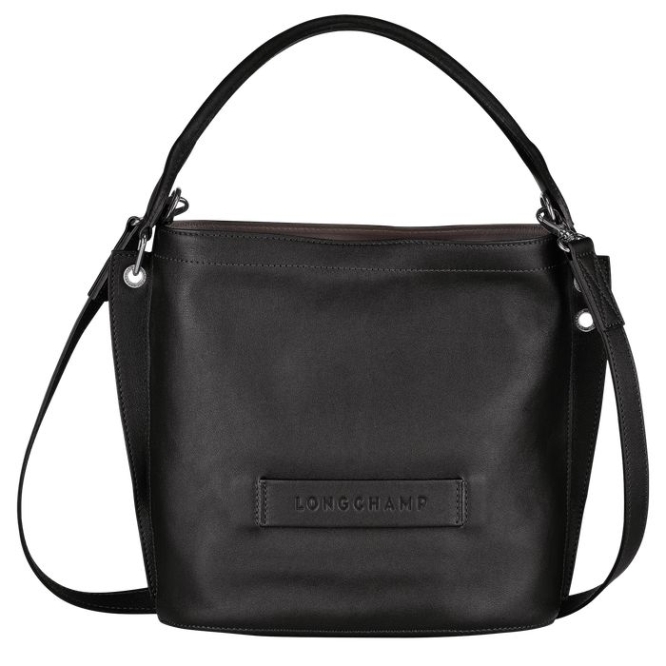 Women\'s Longchamp 3D Crossbody Bags Black | 56DEFHPQL