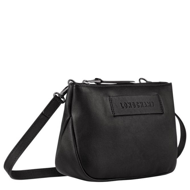 Women's Longchamp 3D Crossbody Bags Black | 89XNPQAOH