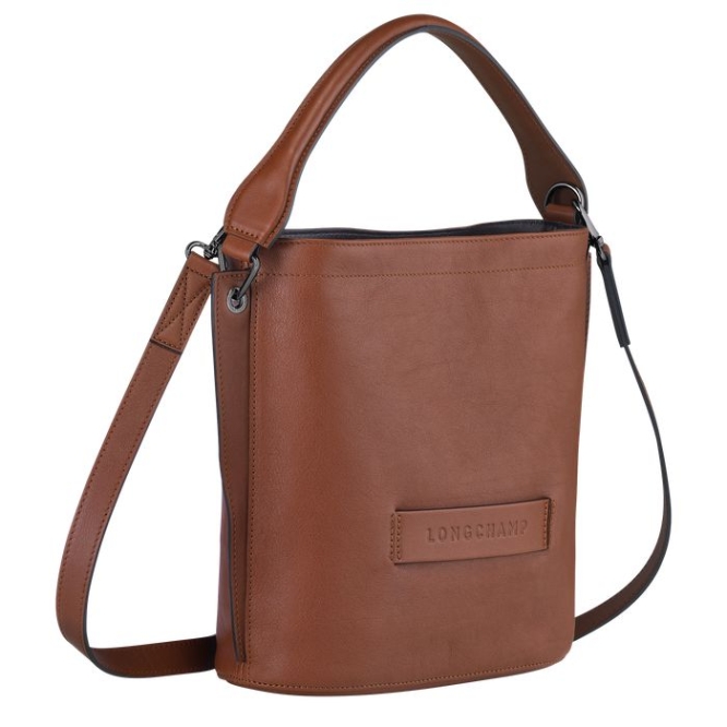 Women's Longchamp 3D Crossbody Bags Brown | 87VZFKYLJ