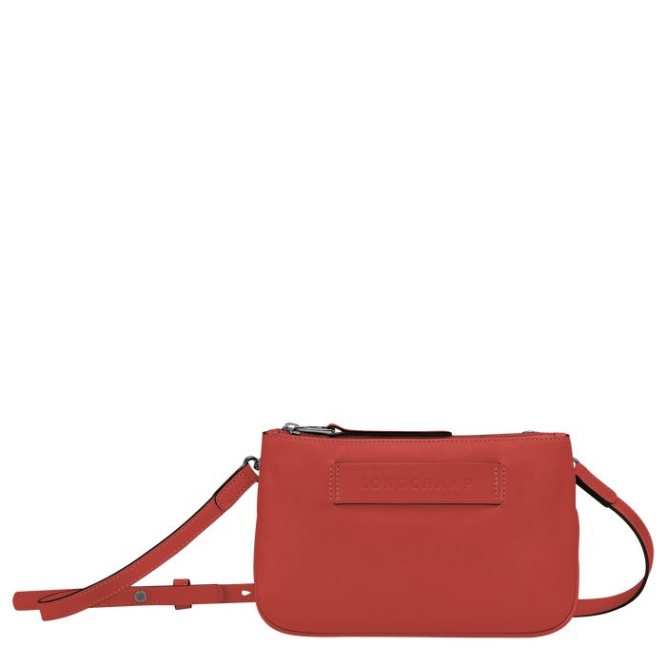 Women\'s Longchamp 3D Crossbody Bags Red | 73OYMUQKB