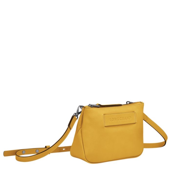 Women's Longchamp 3D Crossbody Bags Yellow | 68NBWLRPJ